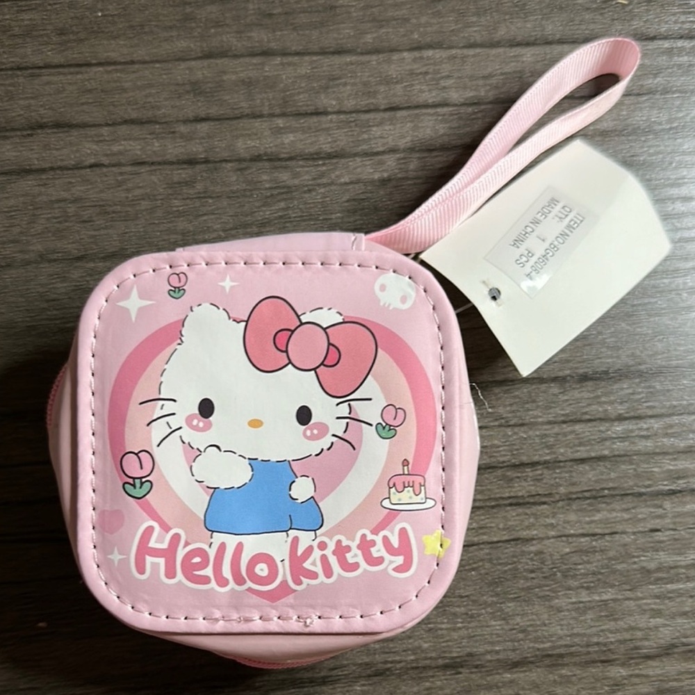 Hello Kitty Pink and White Kids Accessory Coin Earbud Purse